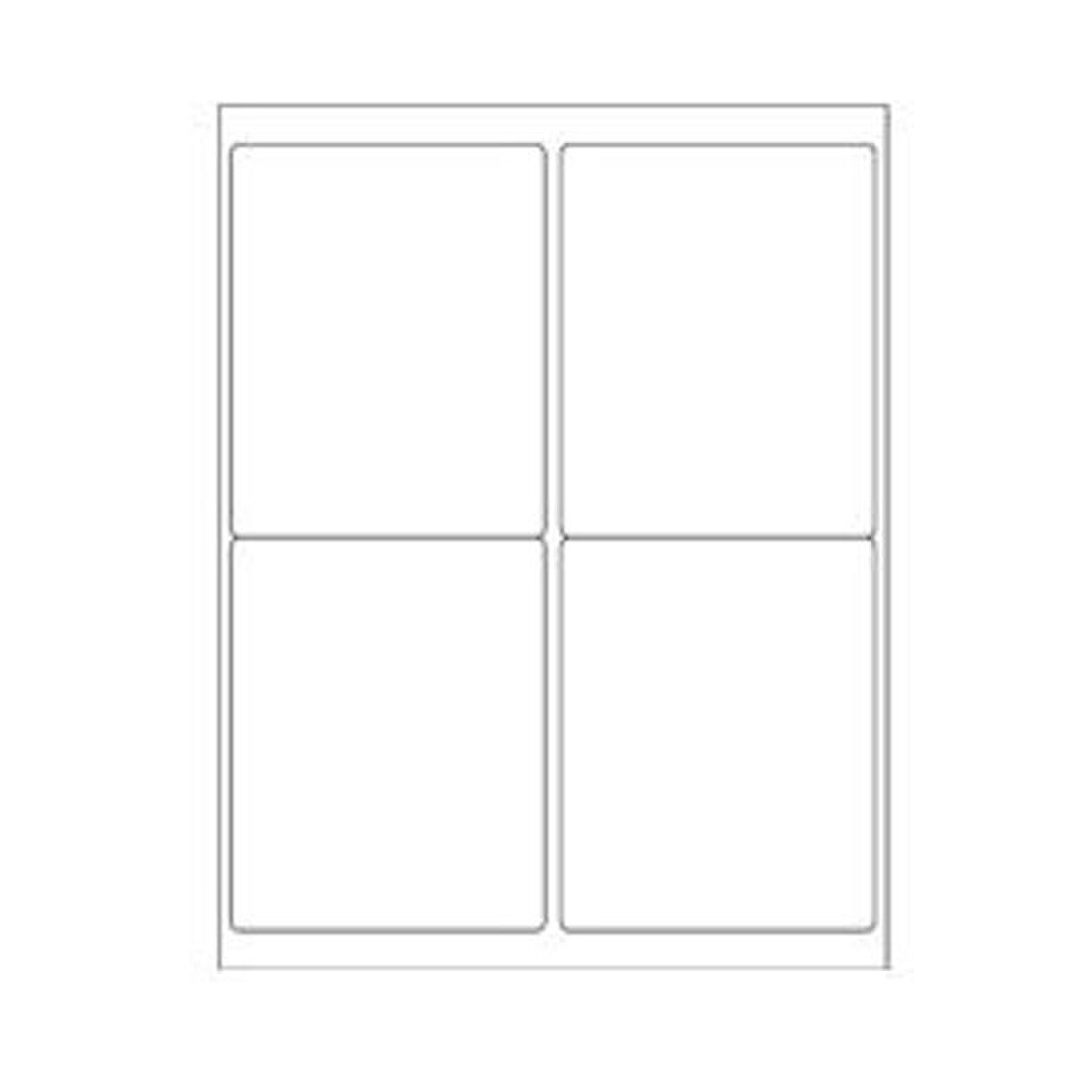 White Rectangle Laser Labels, 4" x