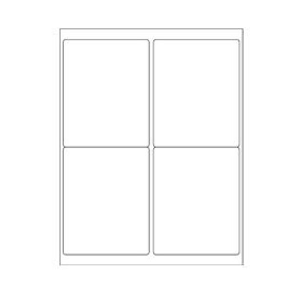 White Rectangle Laser Labels, 4" x