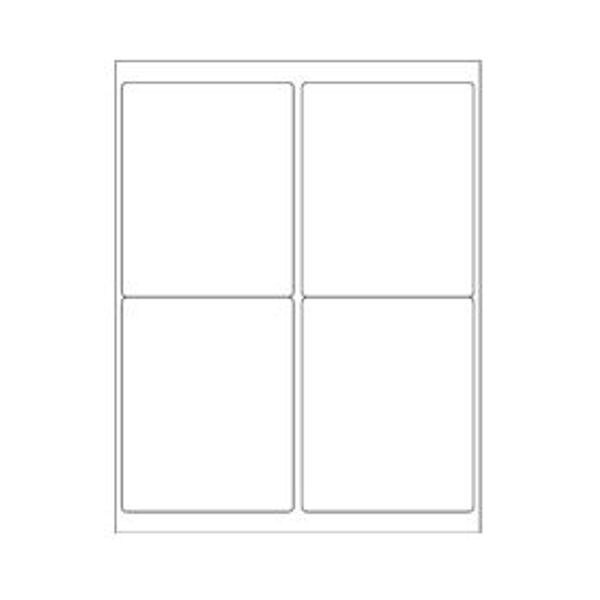 White Rectangle Laser Labels, 4" x