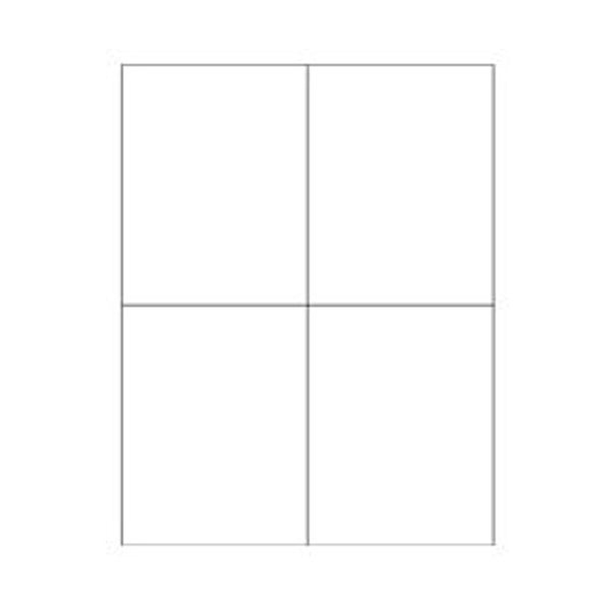 White Rectangle Laser Labels, 4-1/4