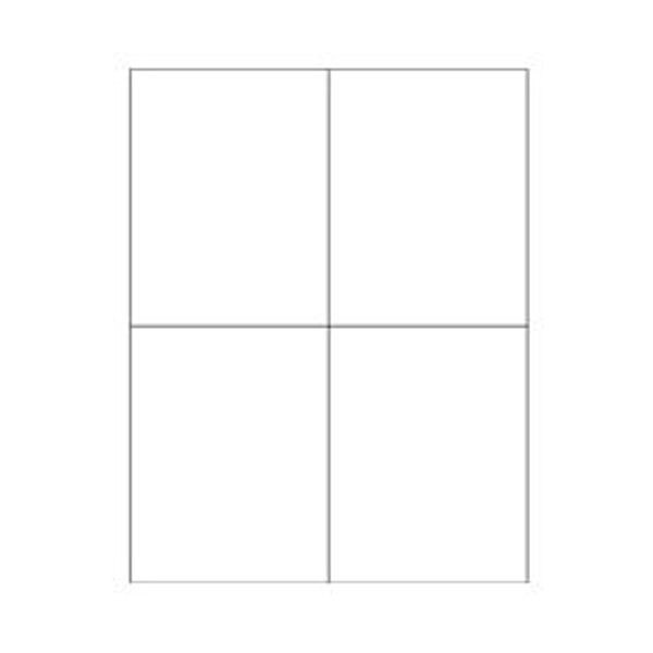 White Rectangle Laser Labels, 4-1/4