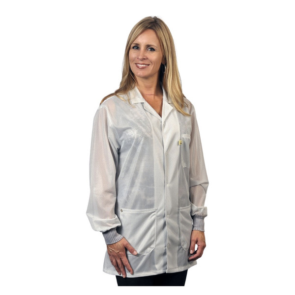 Tech Wear LOJ-13 | White ESD Jacket | Anti-static Smock | Correct Products