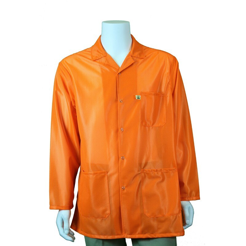 Tech Wear LOJ-HVO3 OFX Fabric ESD Jacket, High Visibility Orange