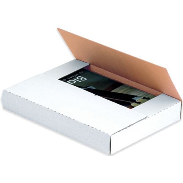 White Easy-Fold Mailers, 12-1/8" x