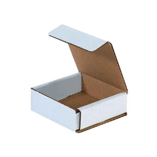 White Corrugated Mailers, 3" x 3" x