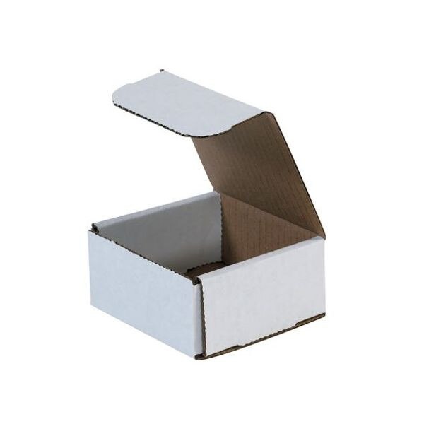 White Corrugated Mailers, 4" x 4" x