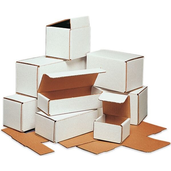 White Corrugated Mailers, 5" x 5" x