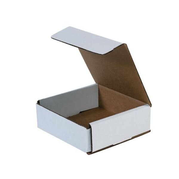 White Corrugated Mailers, 6" x 6" x