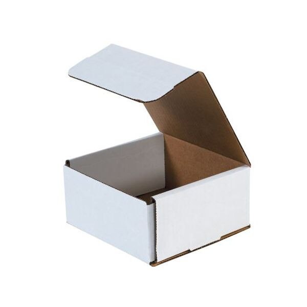 White Corrugated Mailers, 6" x 6" x