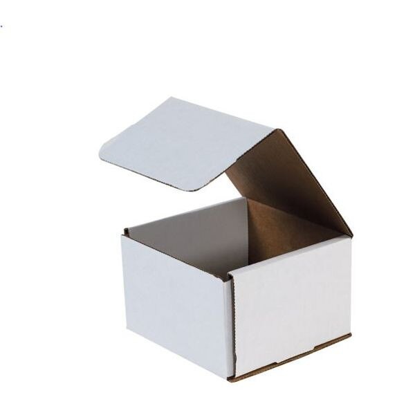White Corrugated Mailers, 6" x 6" x