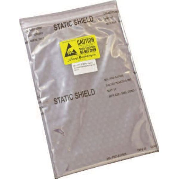 MIL-DTL-81997 TYPE I Static Shield Zip Close Cushion Pouch, 8