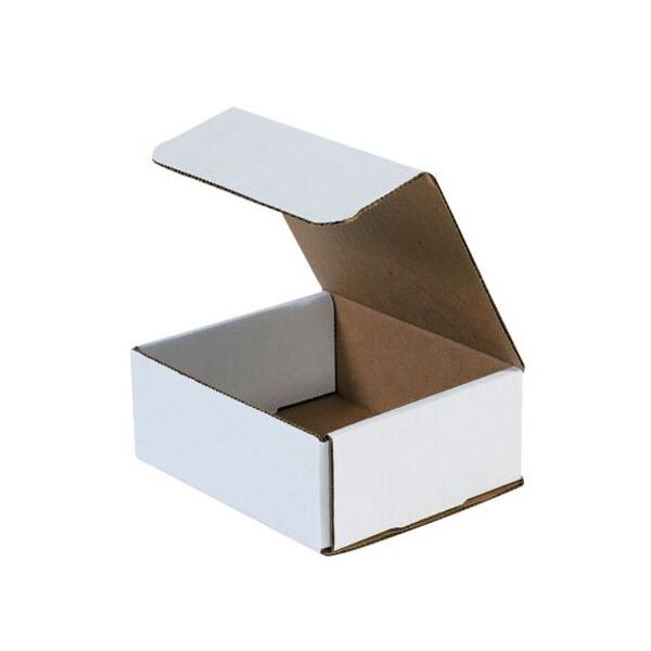 White Corrugated Mailers, 6-3/16" x
