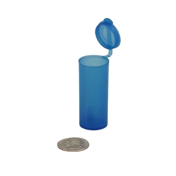 Blue Anti Static Round Polyvial ESD Container .87 DIA. X 2.05 ...