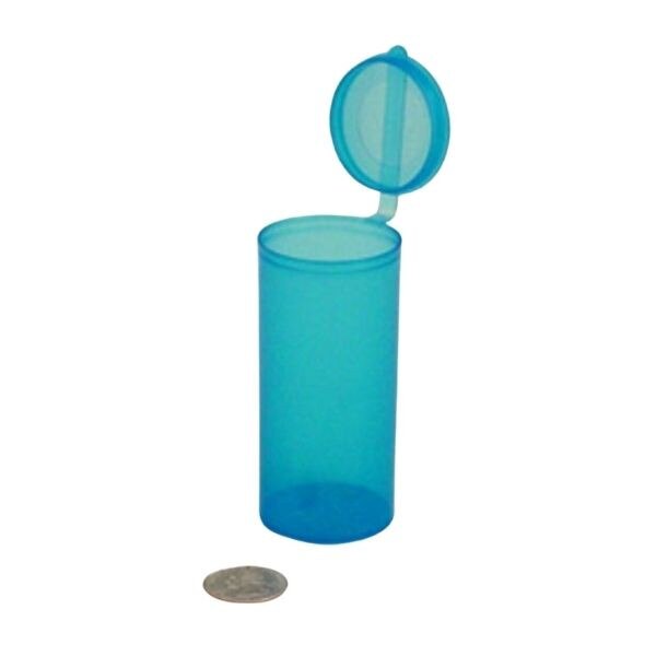 Blue Anti Static Round Polyvial ESD Container 1.55 DIA. X 3.3 ...