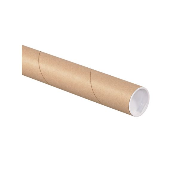 Kraft Mailing Tubes, 2" x 24", 50/C