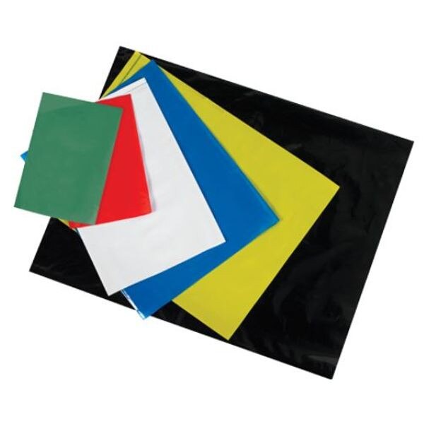 Colored Open Top Poly Bags, 12" x 1