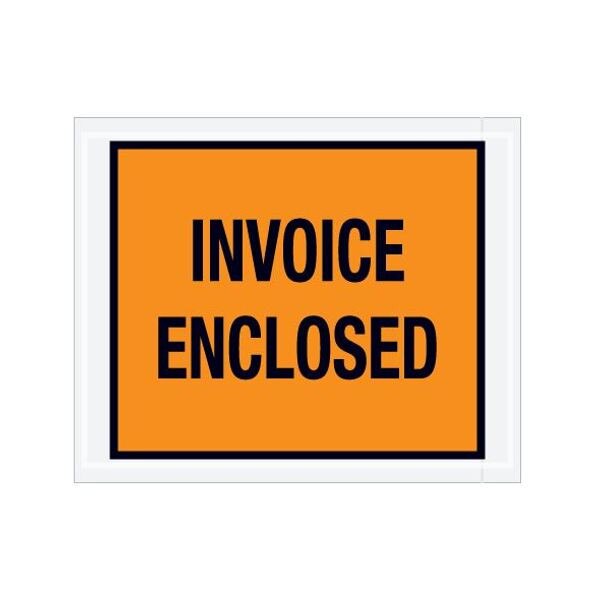 Invoice Enclosed Envelope, Orange, Full Face 4 1/2" x 5 1/2" Correct