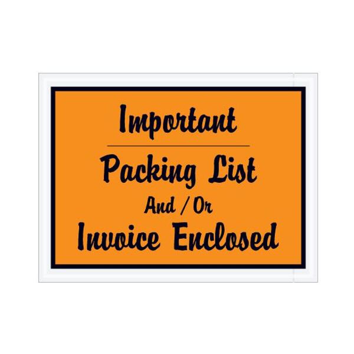 "Packing List/Invoice Enclosed" Env