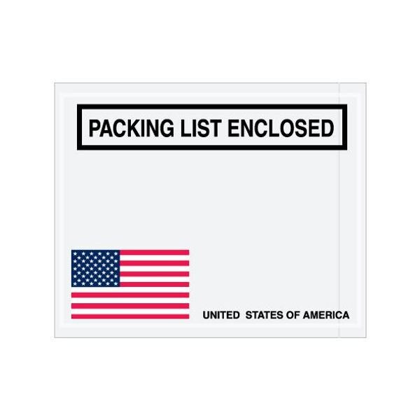 U.S.A. Flag "Packing List Enclosed"