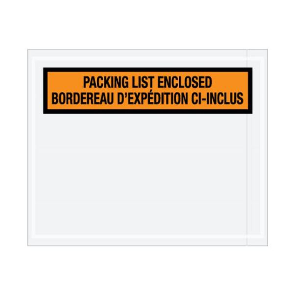 Bilingual "Packing List Enclosed" E