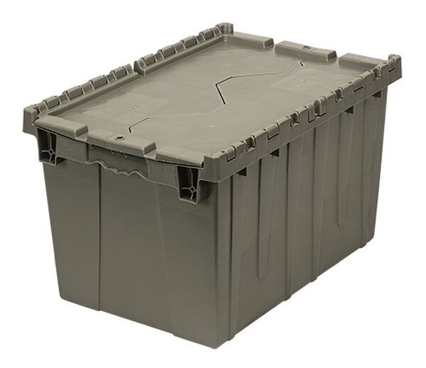 Attached Lid Containers  Heavy-Duty Plastic Totes