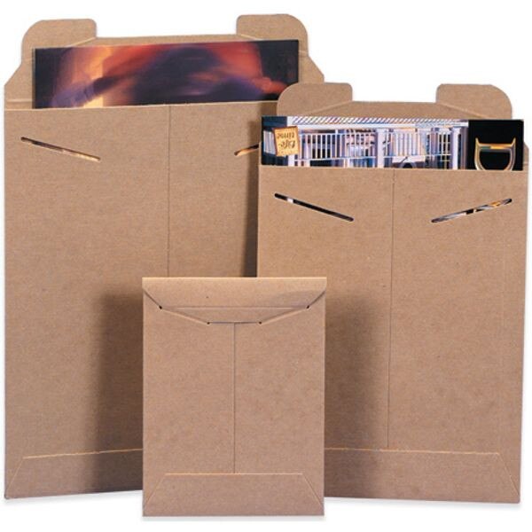 Kraft Flat Chipboard Mailers, 6" x