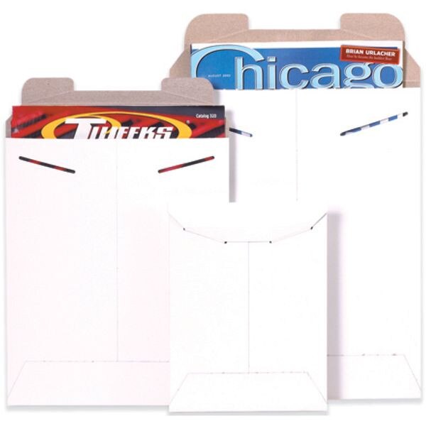 White Flat Chipboard Mailers, 6" x