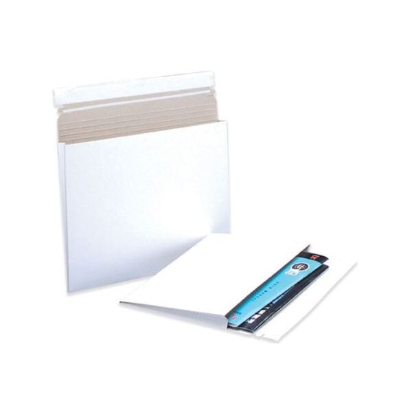 White Gusseted Flat Mailers, 12-1/2