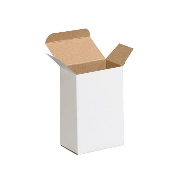 4" x 2 1/2" x 6" White Folding Cartons PPPB566 Correct Products