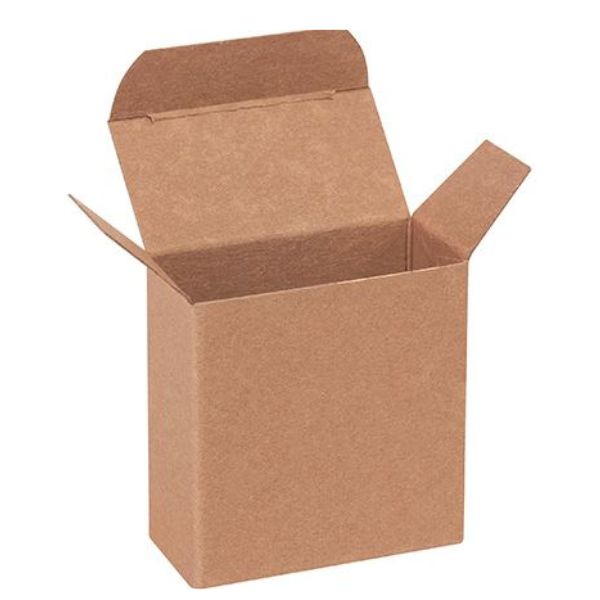 2 1/2" x 1 1/4" x 2 1/2" Kraft Folding Cartons PPPB566 Correct Products