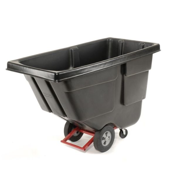 Rubbermaid FG130400BLA Trash Gondola.JPG 1/2 Yard Utility Grade Tilt