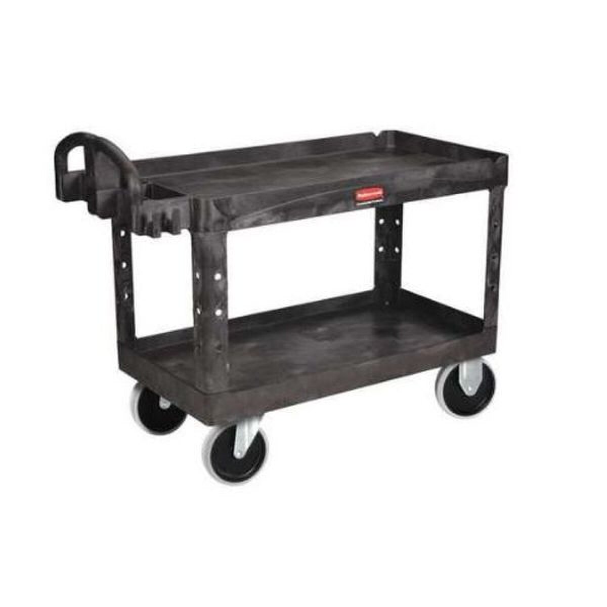 Raised Handle 2-Shelf Utility Cart,