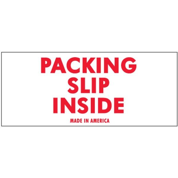 Packing Slip Inside Label, 2" x 4",