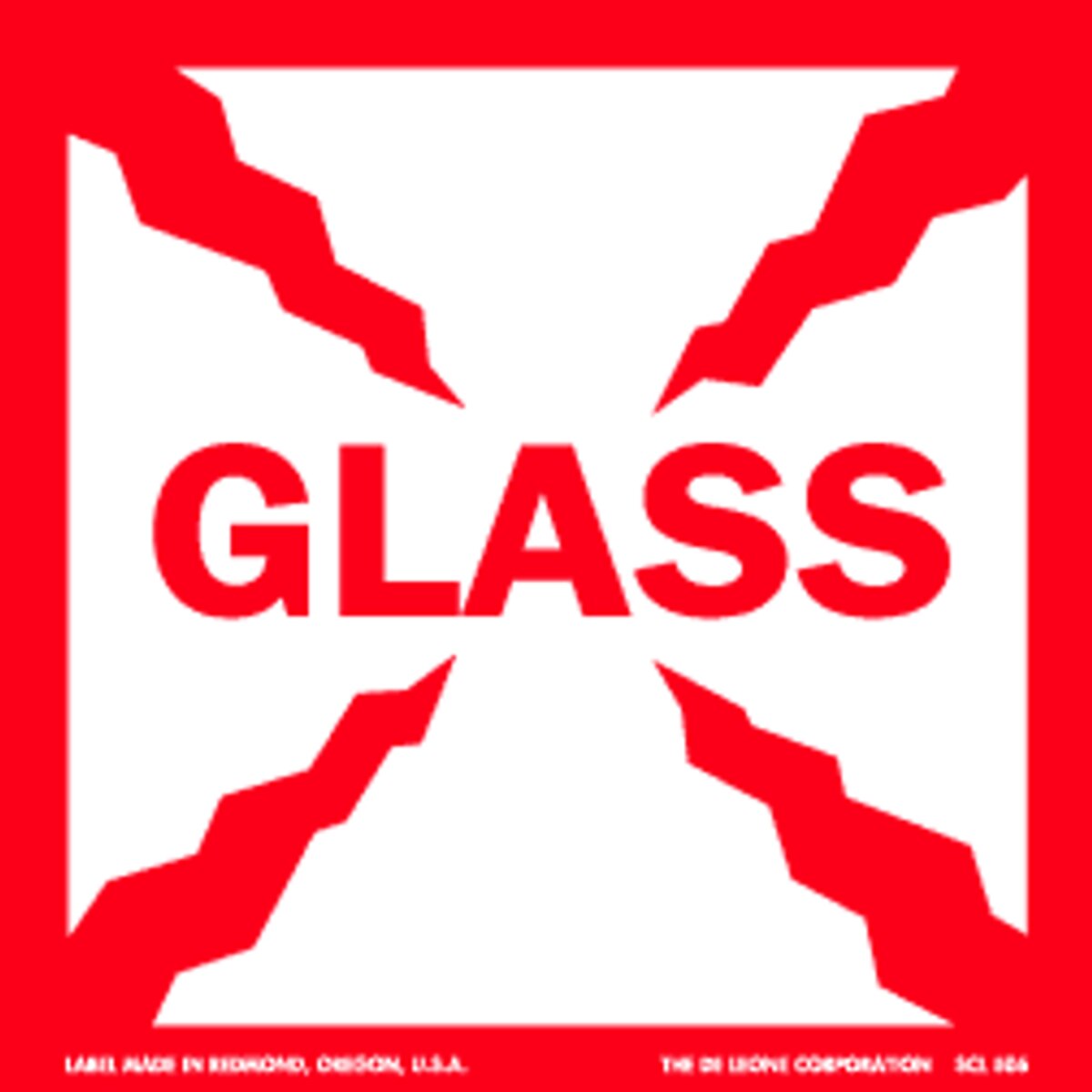 Glass Label, 4" x 4", Pressure Sens
