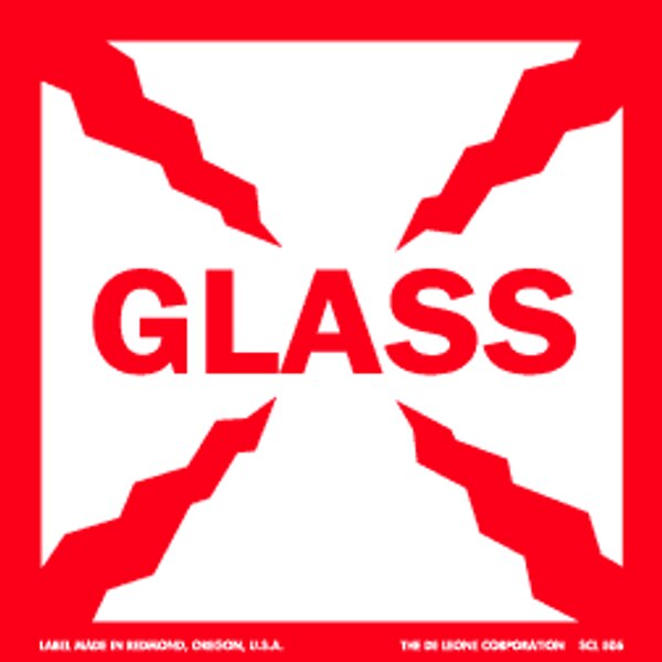 Glass Label, 4" x 4", Pressure Sens