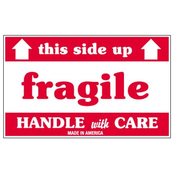 Fragile - This Side Up - HWC Label,