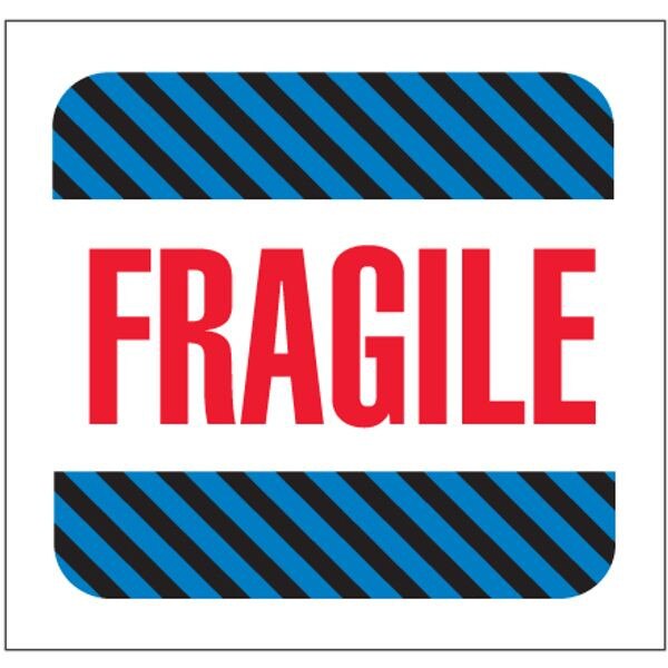 Fragile - Label, 4" x 4", 500/Roll