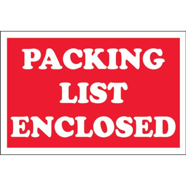Packing List Enclosed Label, 3" x 5