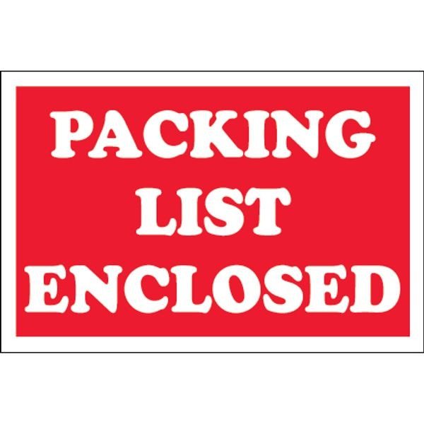 Packing List Enclosed Label, 3" x 5