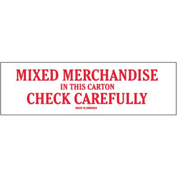 Mixed Merchandise in this Carton, C