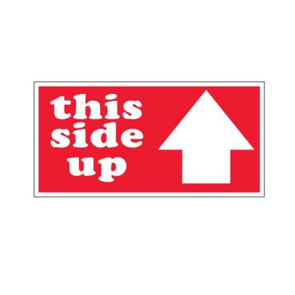This Side Up - Arrows Label, 3" x 6