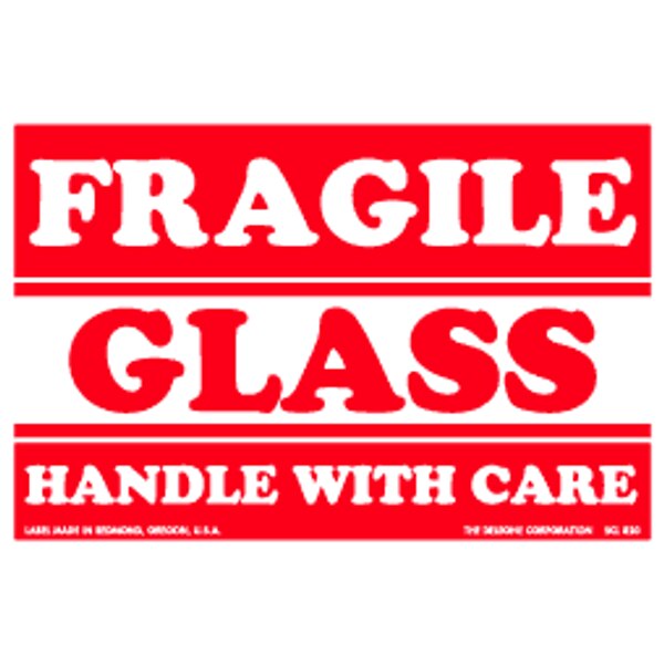 Glass Label (Fragile - Handle with