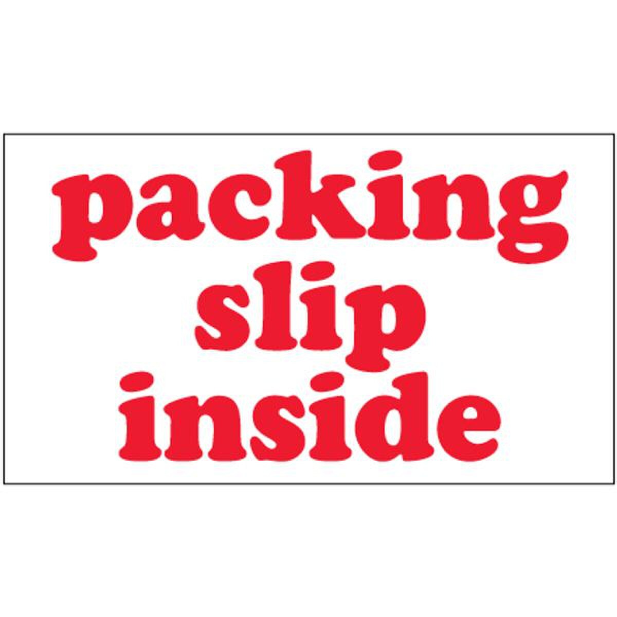 Packing Slip Inside Label, 3" x 5",