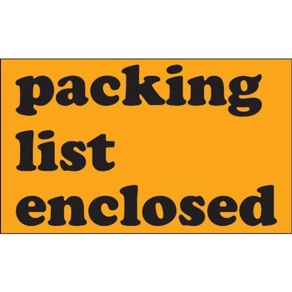 Packing List Enclosed Label, Fluore