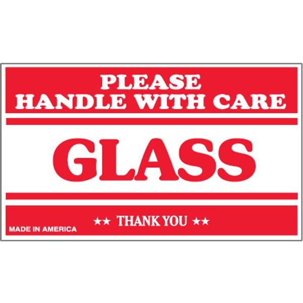 Glass - Handle With Care Label, 3"