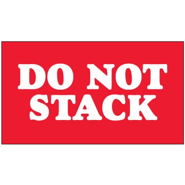 Do Not Stack Label, 3" x 5", 500/Ro