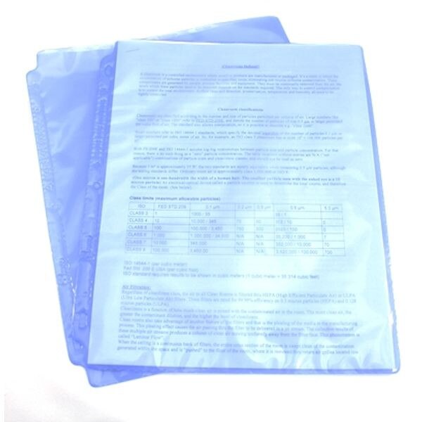 Blue ESD Sheet Protectors, 8-1/2" x