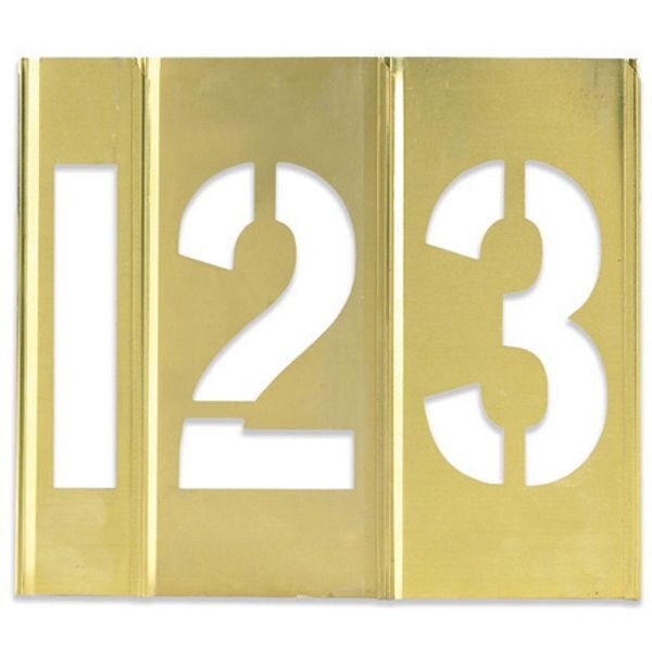 Number Only Brass Stencils, 3" Numb