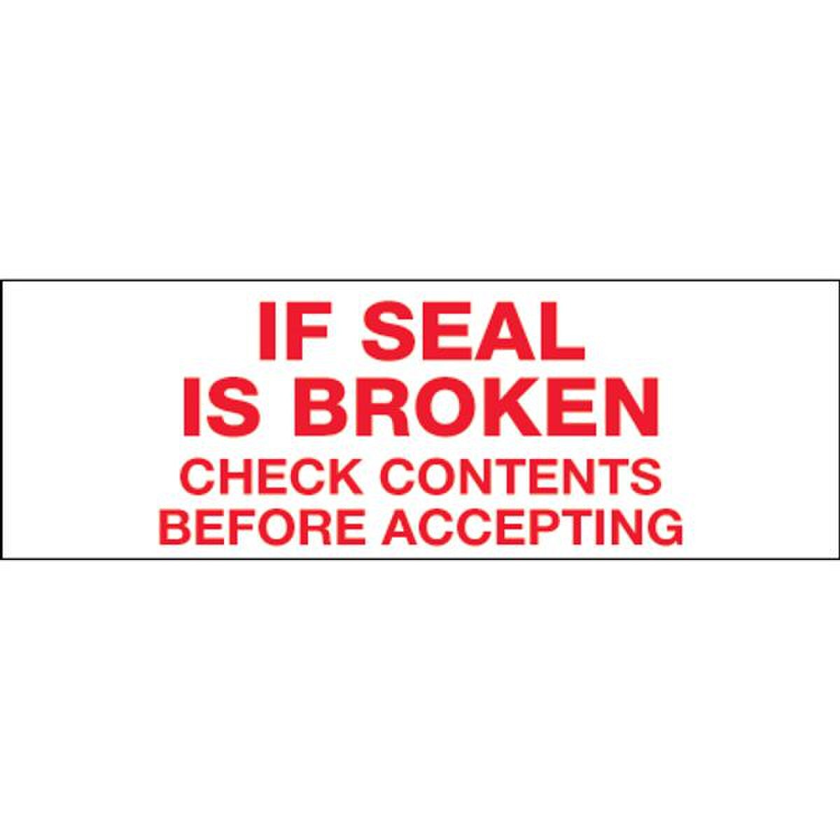 Pre-Printed Carton Sealing Tape "If