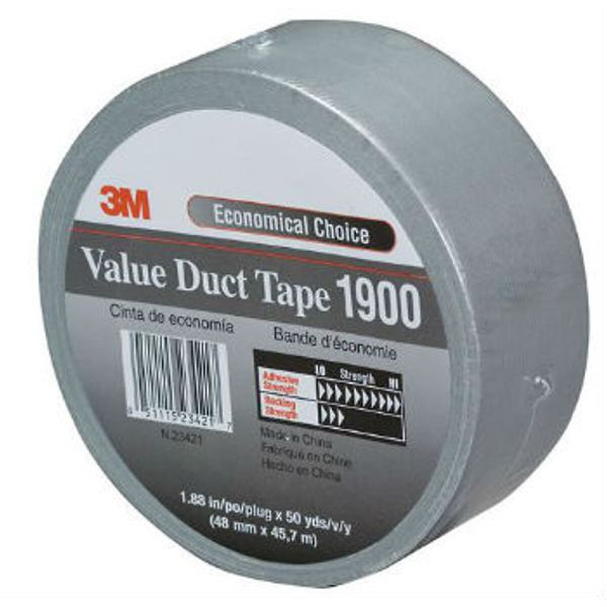 3M 1900 Value Duct Tape, 2" x 50 yd